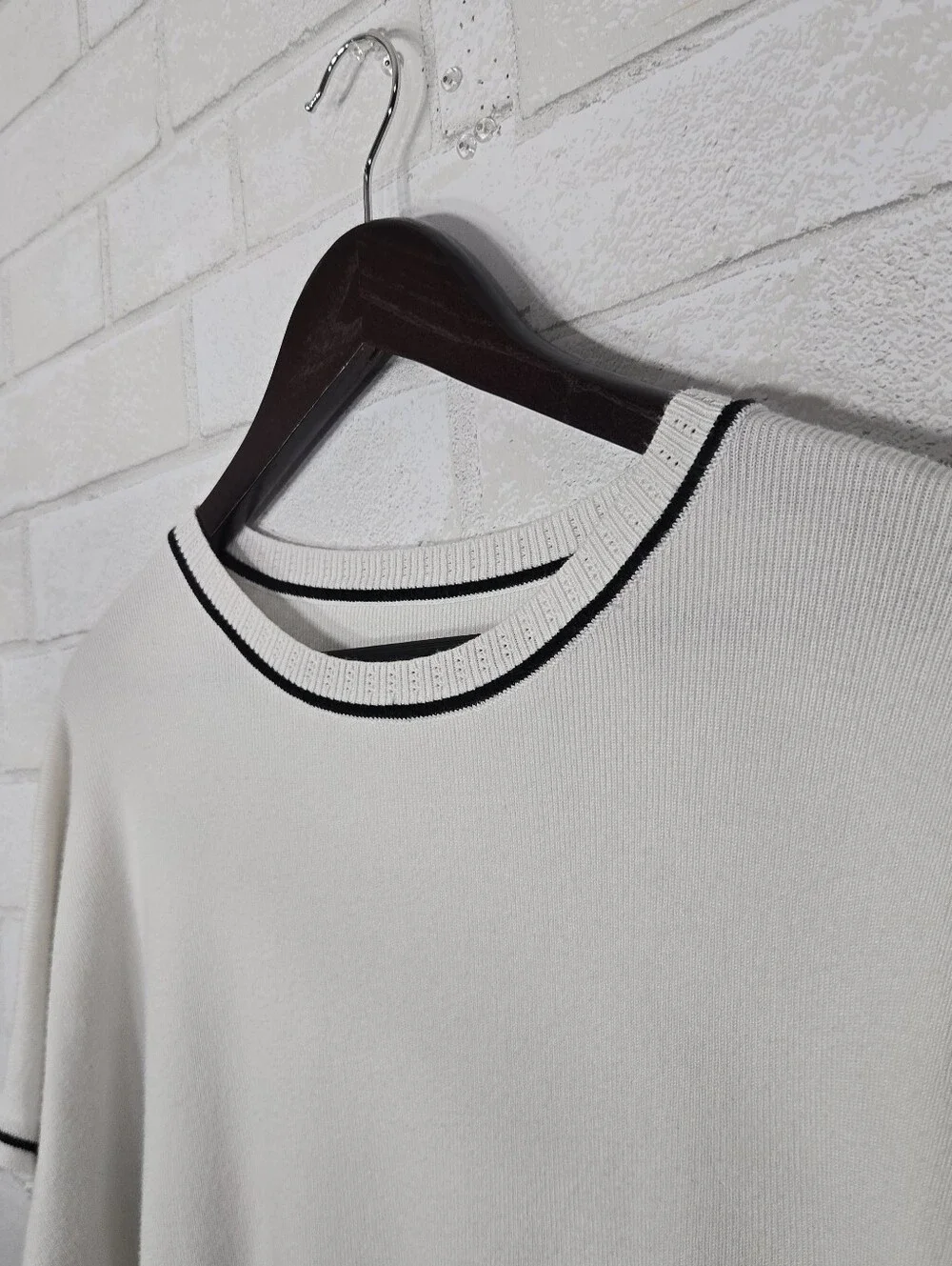 vintage white short sleeve sweater